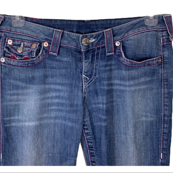 True Religion Jeans True Religion Boot Cut Jeans W Pink Stitching